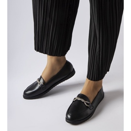 Mocassins pretos com strass da Paola 1