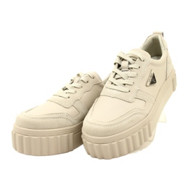 Creepers de couro bege Filippo DP4913/23 BE bege 2