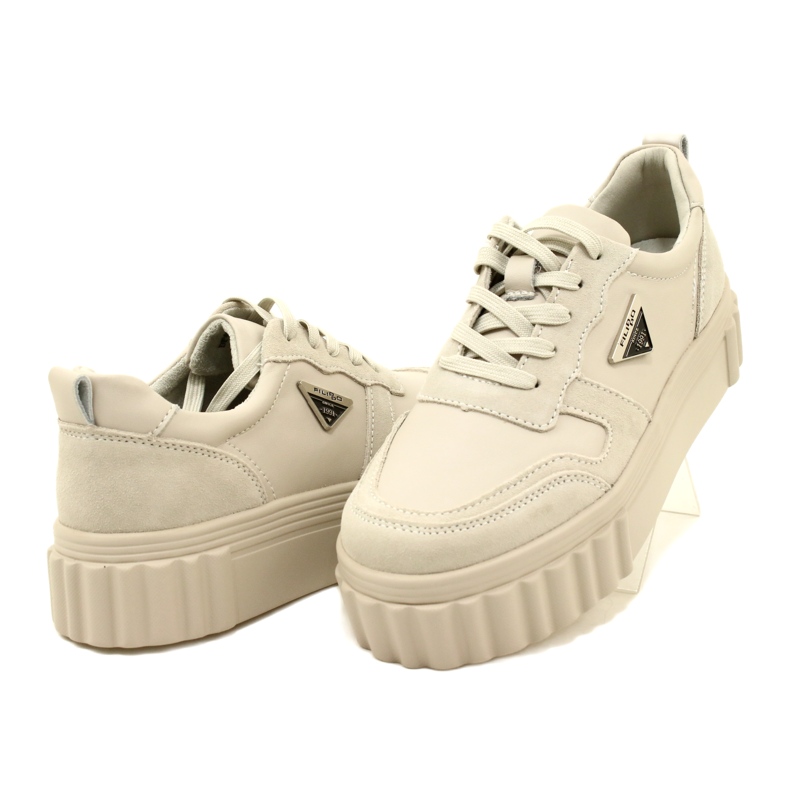 Creepers de couro bege Filippo DP4913/23 BE bege 3