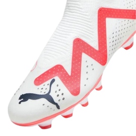 Chuteiras Puma Future Match+ Ll FG/AG 107366 01 brancas com meia branco branco 3