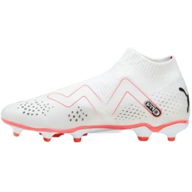 Chuteiras Puma Future Match+ Ll FG/AG 107366 01 brancas com meia branco branco 4