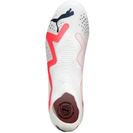 Chuteiras Puma Future Match+ Ll FG/AG 107366 01 brancas com meia branco branco 5