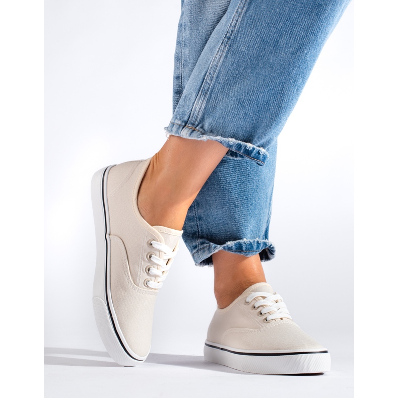 SHELOVET tênis feminino bege 2