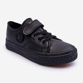 PE1 Tênis infantil com velcro preto Delmara 1