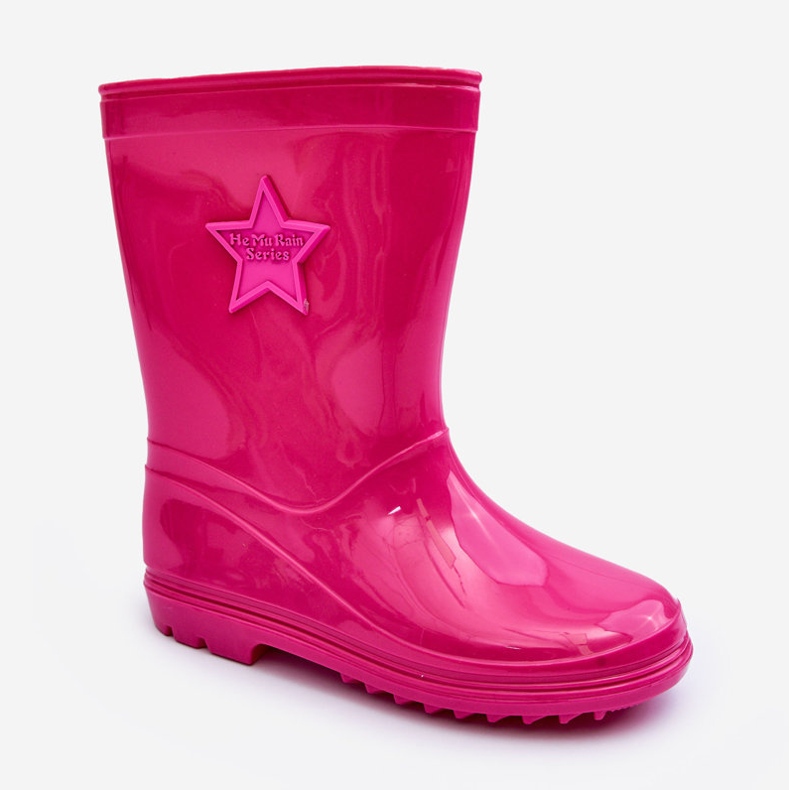PG3 Wellingtons de borracha infantil fúcsia Malvi rosa 1