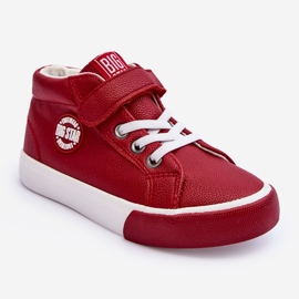 Tênis infantil de couro Big Star EE374004 vermelho 1