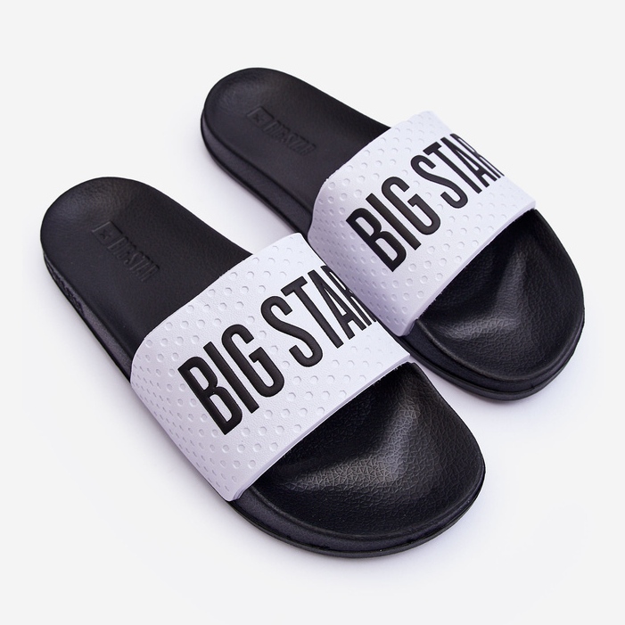 Chinelos Masculino Big Star MM174320 Branco e Preto 1