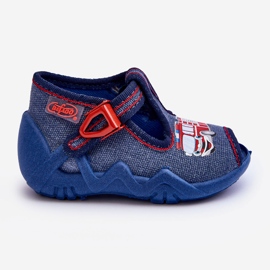 BEFADO S.A. Sandálias infantis, chinelos Befado, Caminhão de bombeiros 217P118, Azul 2
