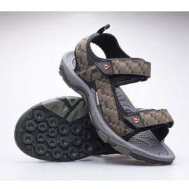 Bergson Benue Sandálias masculinas de caminhada BRG00127 verdes 1