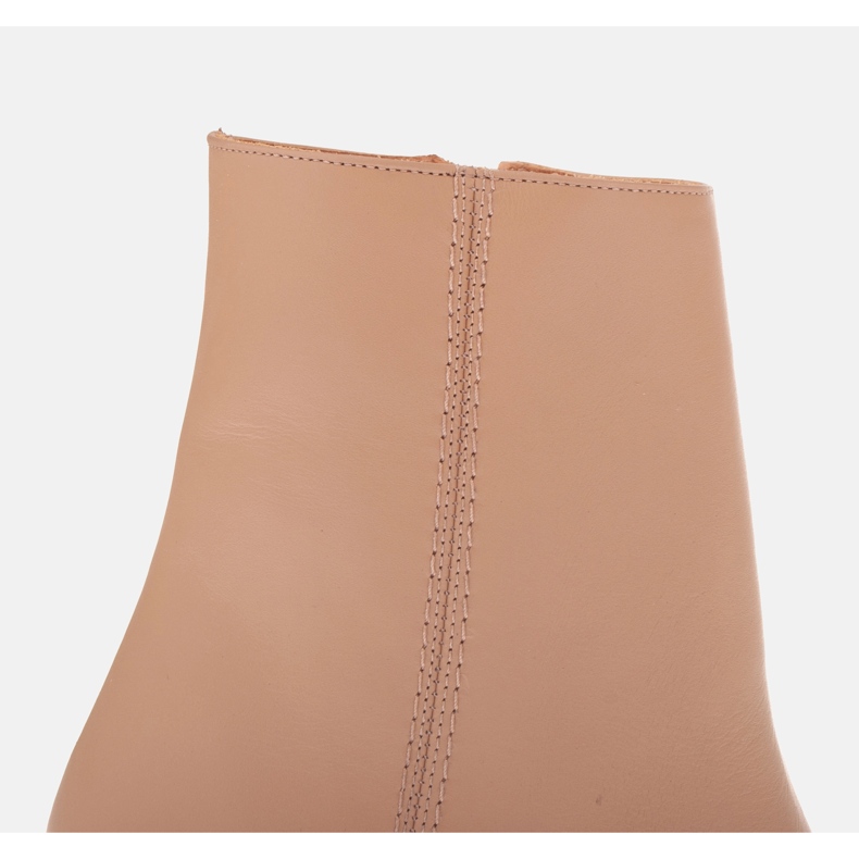 Botins elegantes de couro Marco Shoes 2363B-755-1 bege 1