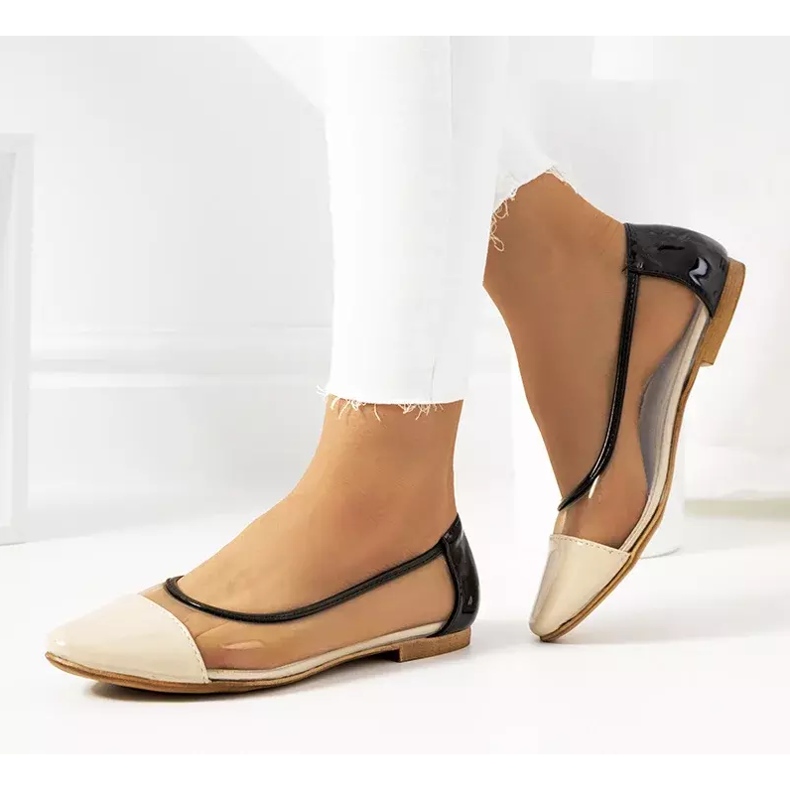 Bailarinas Pastella transparentes bege incolor preto 2