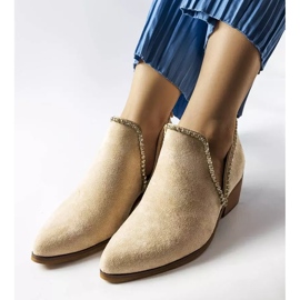 Botins bege decorados com strass Ditten 1 Botins bege decorados com strass Ditten 1