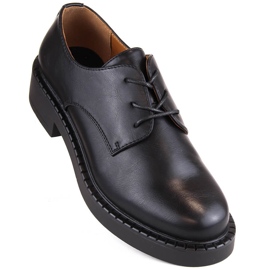 Sapatos femininos pretos com cadarço Sergio Leone BT194 1