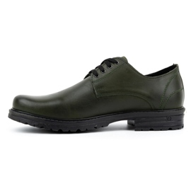 Polbut Sapatos caçadores de couro masculino 2120 verdes 1
