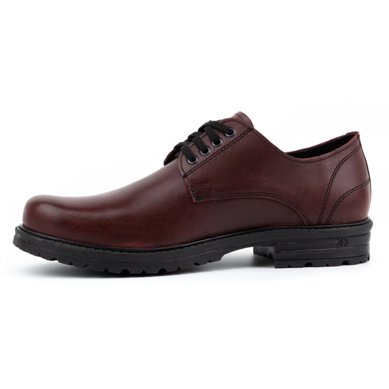 Polbut Sapatos caçadores de couro masculino 2120 bordô vermelho 1