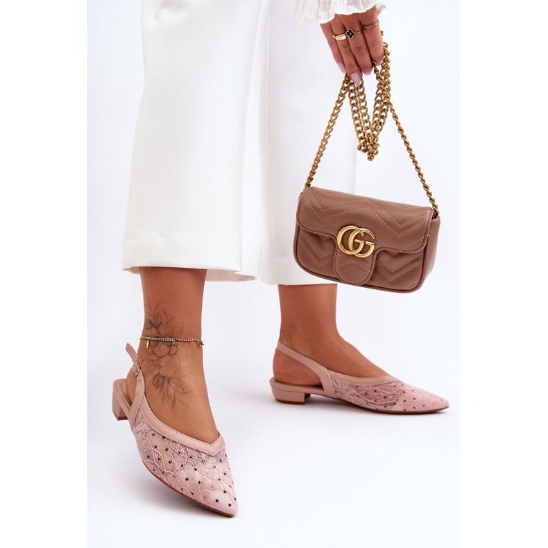 PG1 Sapatilhas femininas de bolinhas rosa Adore 2