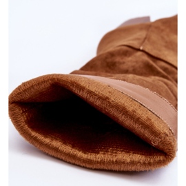 FJ1 Botas de camurça Virdana marrom com salto enorme 2