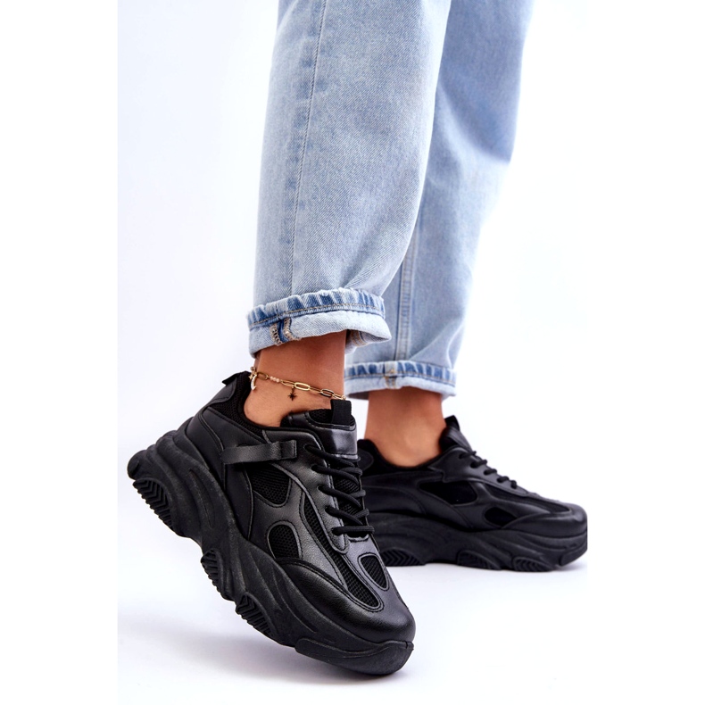 PA1 Tênis Chunky Platform Feminino Preto Agnenia 2
