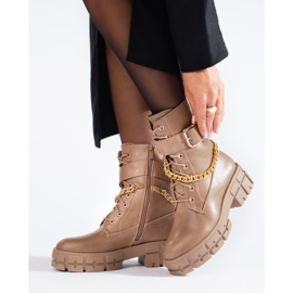 Trabalhadores femininos bege Shelovet com sola grossa 1