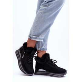 FB3 Calçado desportivo preto com plataforma Jamarie e pele 2