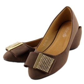 Bailarinas com zircônias 619-170 Coffe castanho 2