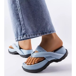 PA1 Sandália plataforma azul Lachapelle. 2