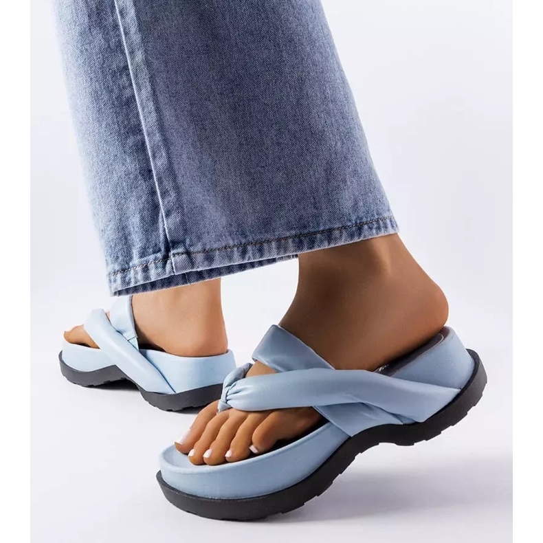 PA1 Sandália plataforma azul Lachapelle. 2