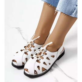 Vlis sandália branca com amarração branco 2 Vlis sandália branca com amarração branco 2