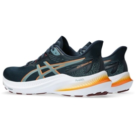 Tênis de corrida Asics GT-2000 12 M 1011B691 401 Azul Francês verde 2 Tênis de corrida Asics GT-2000 12 M 1011B691 401 Azul Francês verde 2