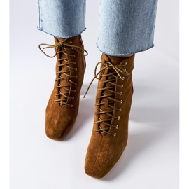 Botins com cadarço marrom, Drouins castanho 1