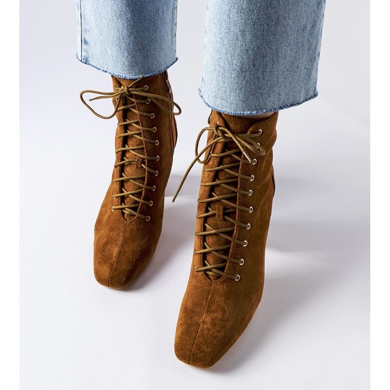 Botins com cadarço marrom, Drouins castanho 1 Botins com cadarço marrom, Drouins castanho 1