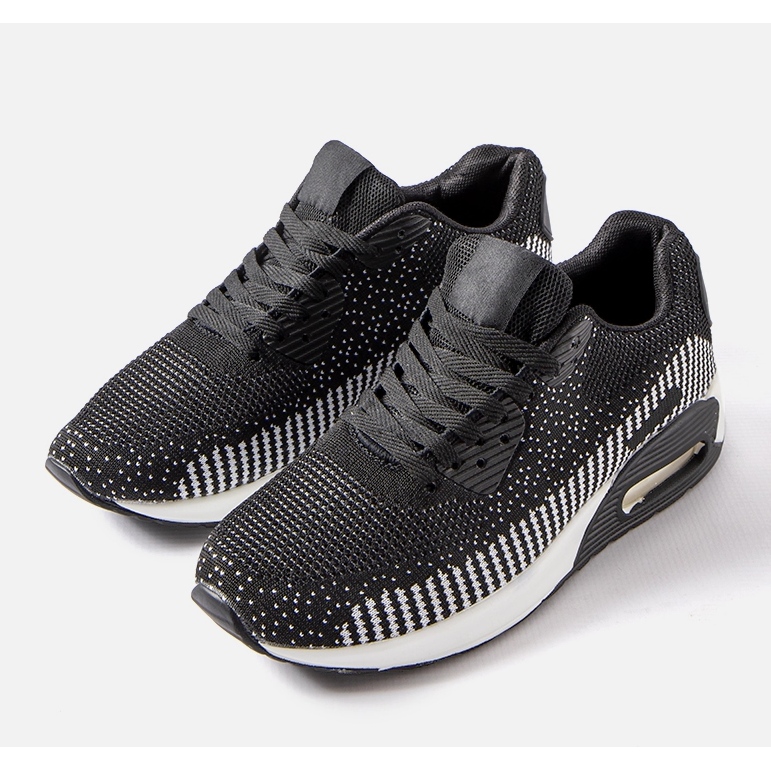 Inna Tênis masculino Alvin preto e branco 1