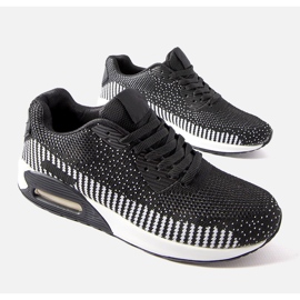 Inna Tênis masculino Alvin preto e branco 2