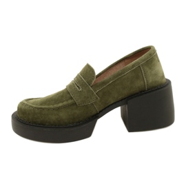 Mocassins de camurça da moda Filippo DP4685/23 KH verde 1
