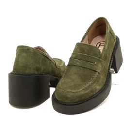 Mocassins de camurça da moda Filippo DP4685/23 KH verde 2