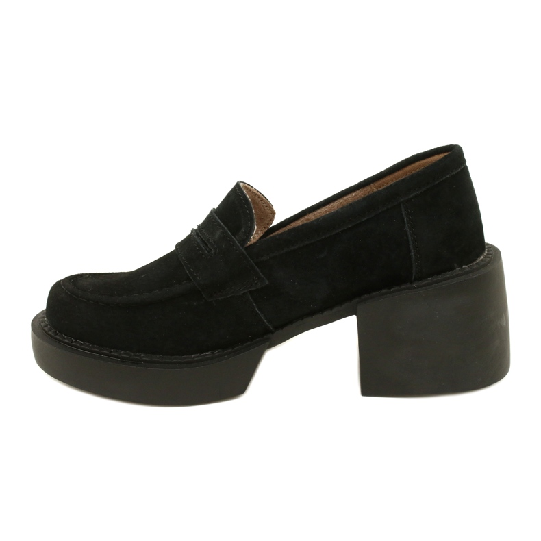 Mocassins de camurça da moda Filippo DP4685/23 BK preto 1