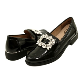 Senhores de couro envernizado com decoração Filippo DP4787/23 BK preto 3