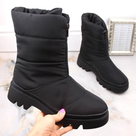 Botas de neve pretas com isolamento feminino Big Star MM274335 preto 1