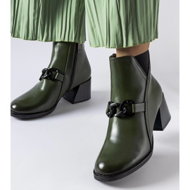 Botins elegantes verdes da Vinceza 1