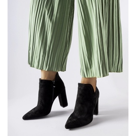 Botins Cammoro em camurça preta preto 1