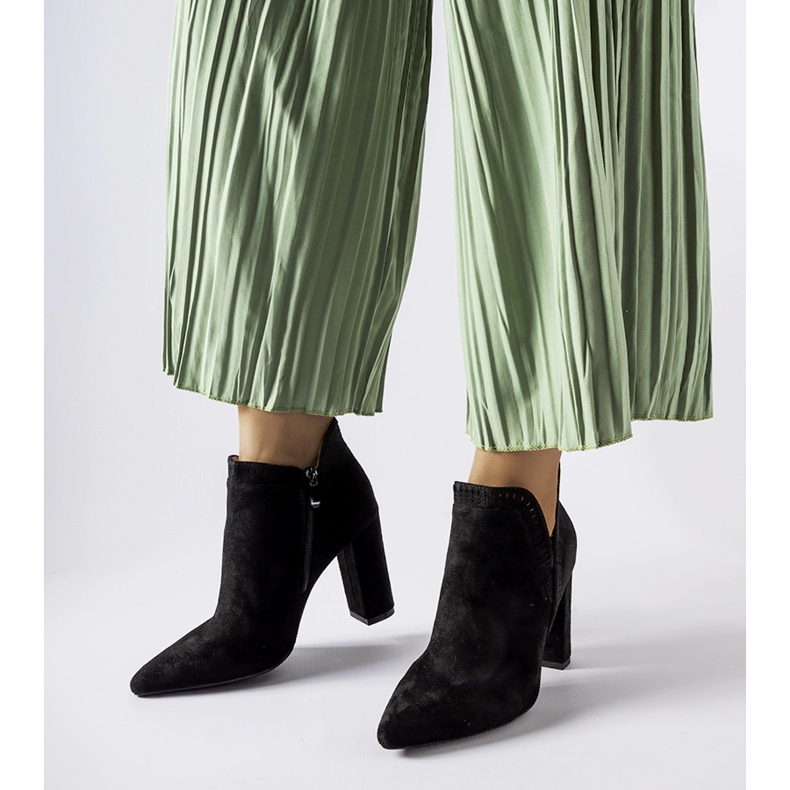 Botins Cammoro em camurça preta preto 1