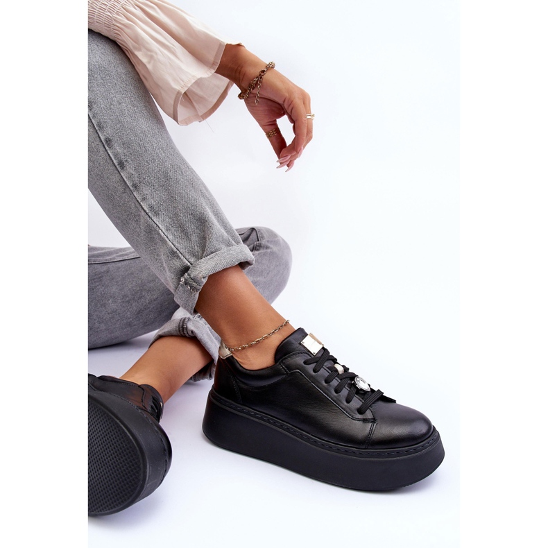 Calçados Esportivos de Couro na Plataforma Maciejka 06191-01 Preto 1