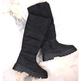 Botas femininas de cano alto com isolamento para neve, pretas Big Star MM274332 preto 1 Botas femininas de cano alto com isolamento para neve, pretas Big Star MM274332 preto 1