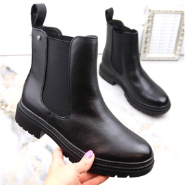 Botas Chelsea femininas, pretas, Potocki SZ12201 preto 1