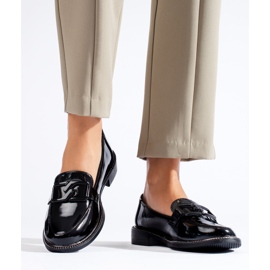 Sapatos femininos Shelovet lacados pretos 2