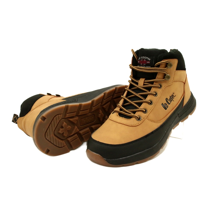 Botas masculinas de caminhada de inverno Lee Cooper LCJ-23-31-3047M Camel amarelo 4