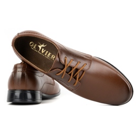Olivier Sapatos de comunhão formal para crianças J1 marrom 3