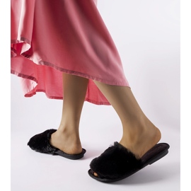 Inblu Chinelos Giacomo pretos com pele 2