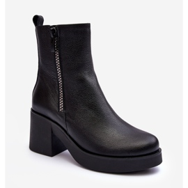 Botins Lemar Littosa Lemar pretos com salto enorme e zíper 2 Botins Lemar Littosa Lemar pretos com salto enorme e zíper 2