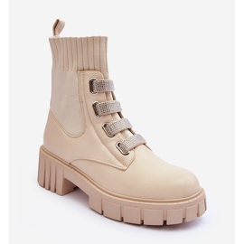 Botas de trabalho bege com Kasseis superiores elásticos 1